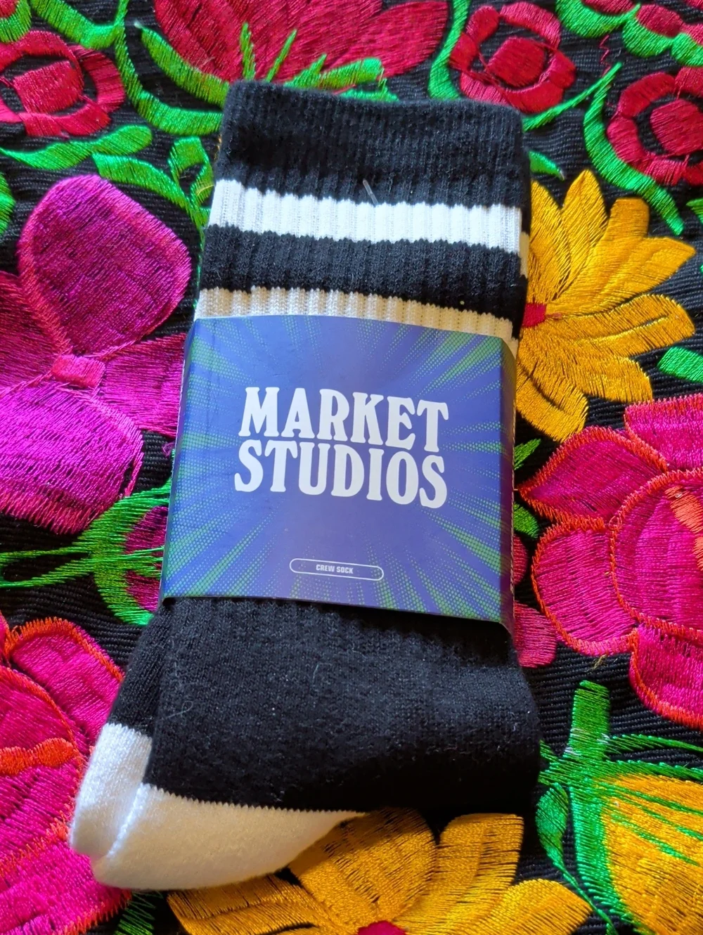 Men’s Black & White Crew Socks